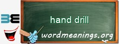 WordMeaning blackboard for hand drill